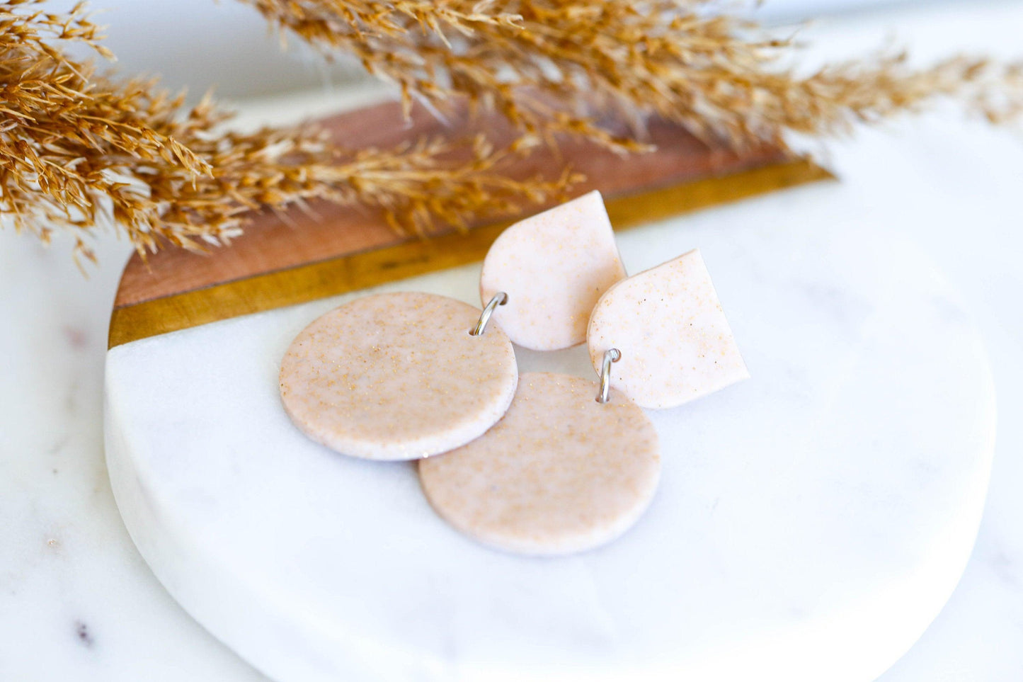 Champagne self care earrings - Ollijewelry