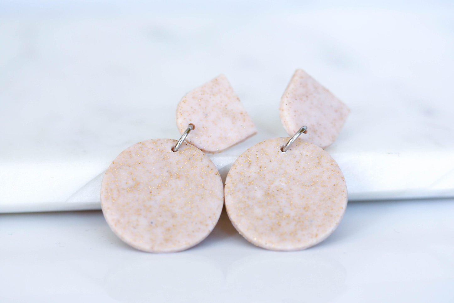 Champagne self care earrings - Ollijewelry