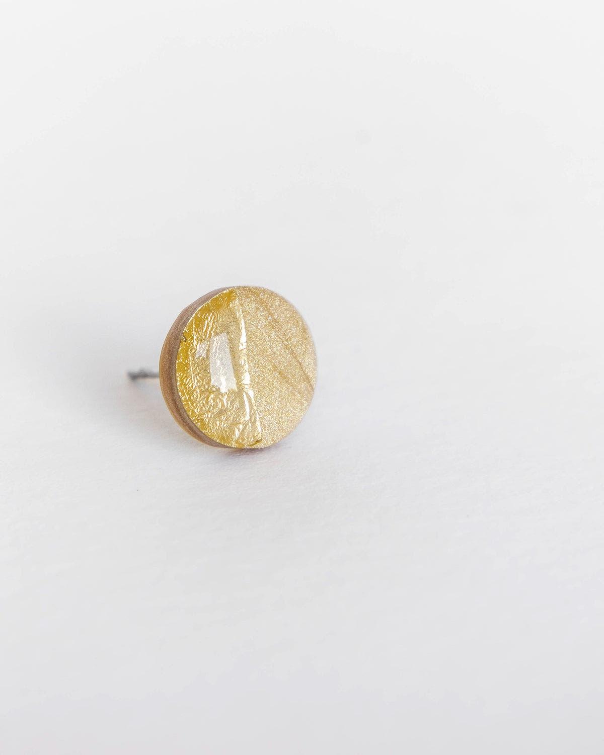 Champagne sparkly gold studs - Ollijewelry