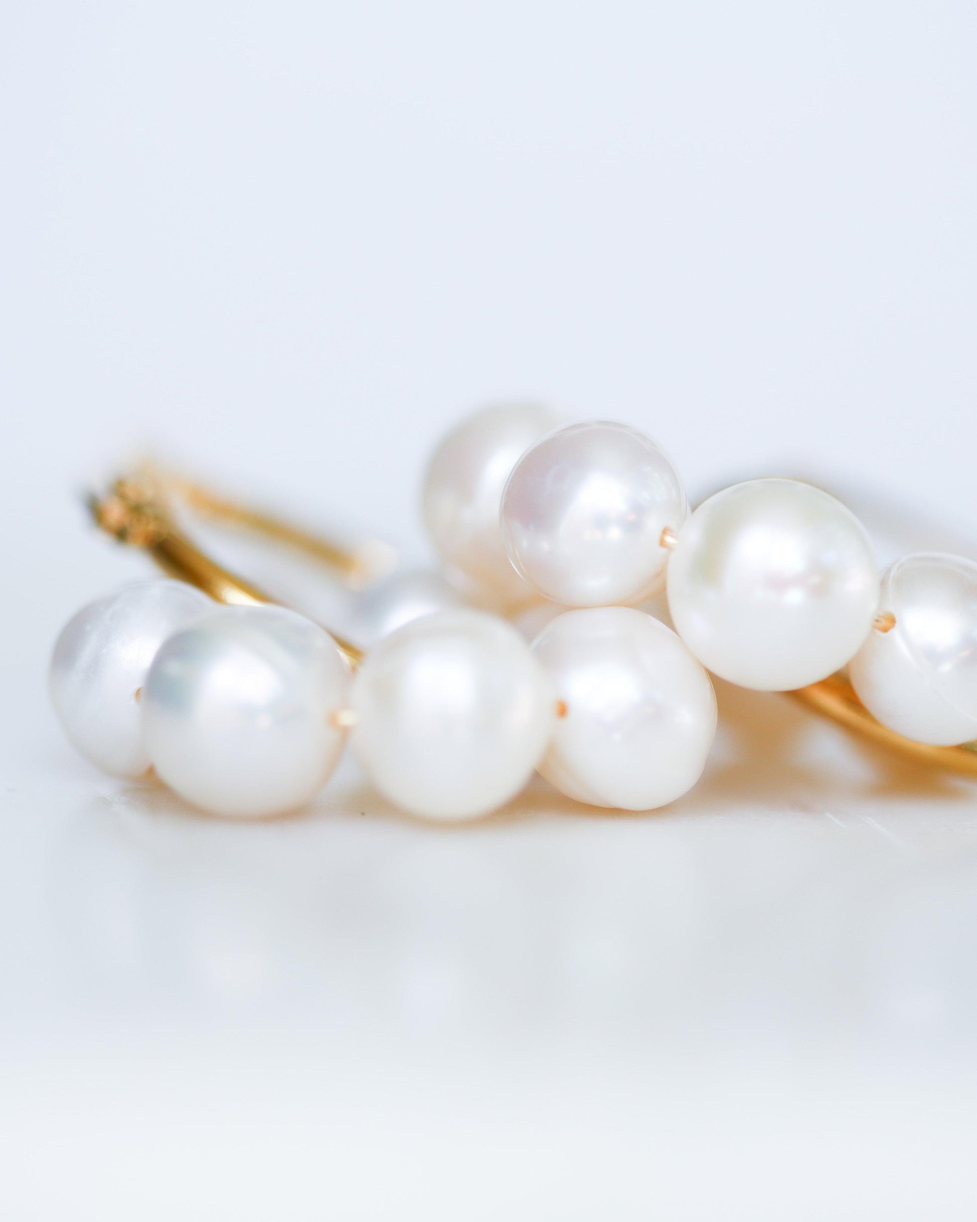 Chunky hoops with pearls - Ollijewelry