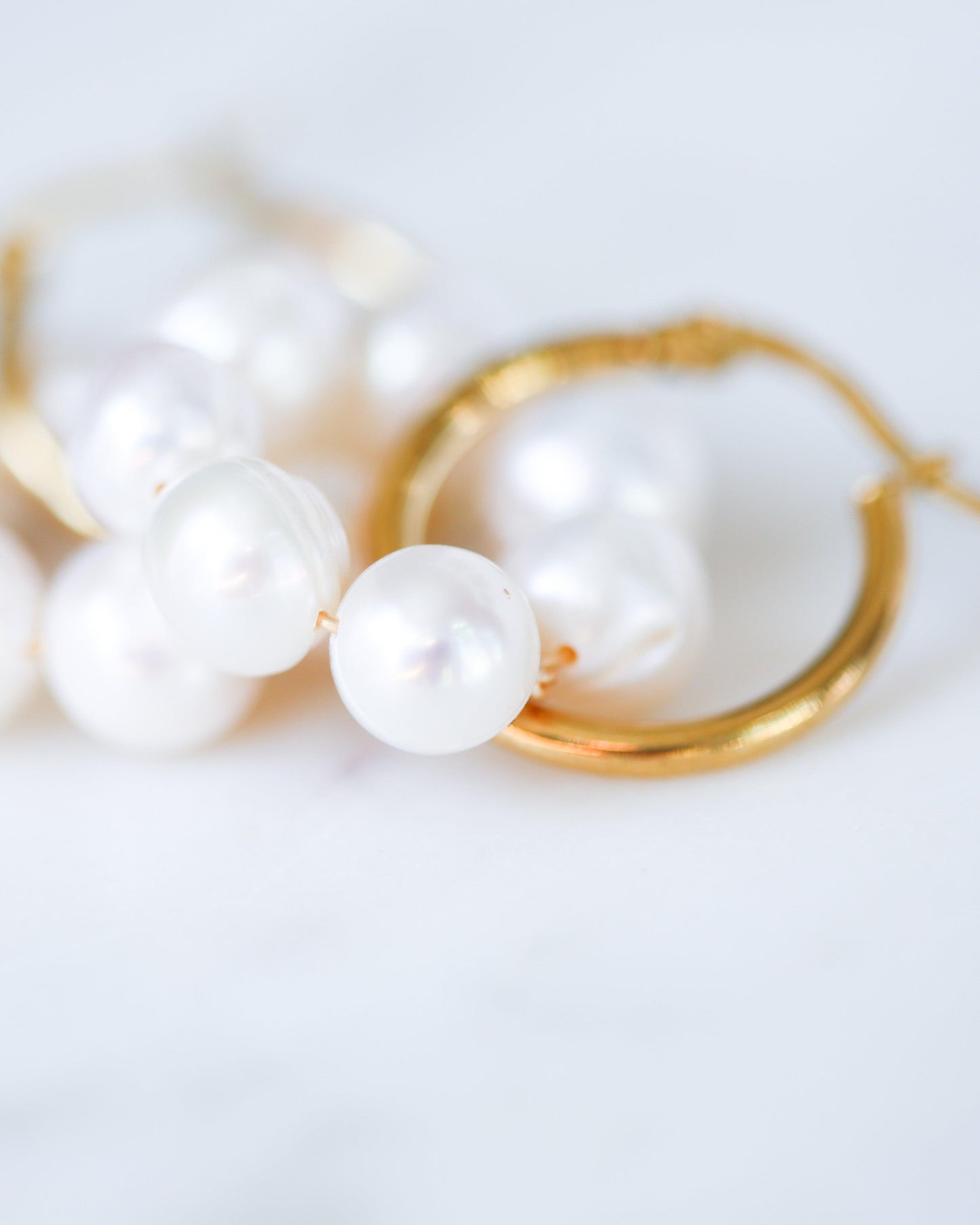 Chunky hoops with pearls - Ollijewelry