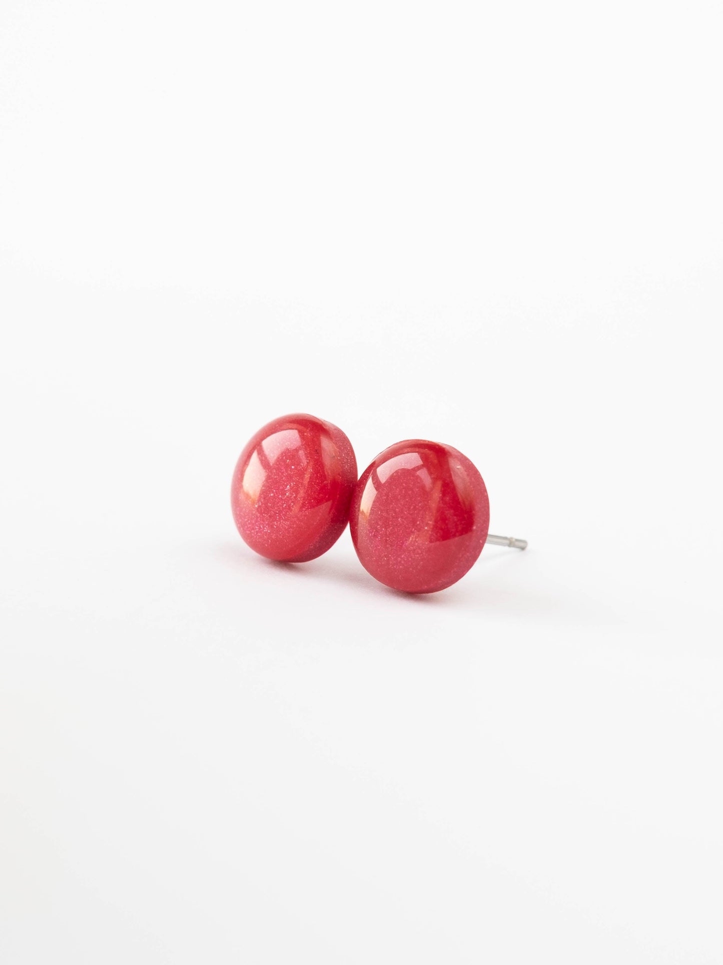 Cute red stud earrings - Ollijewelry