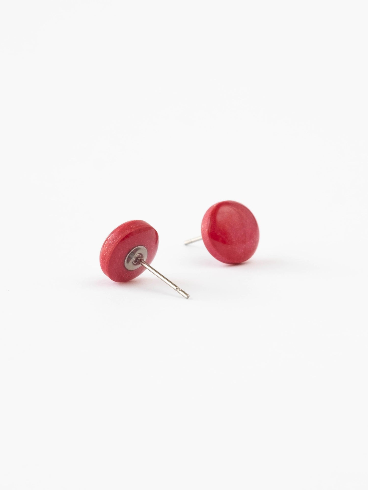 Cute red stud earrings - Ollijewelry