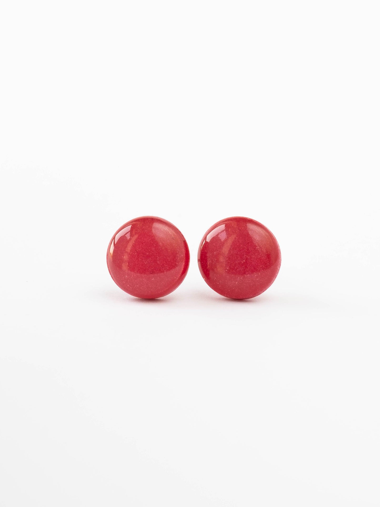 Cute red stud earrings - Ollijewelry