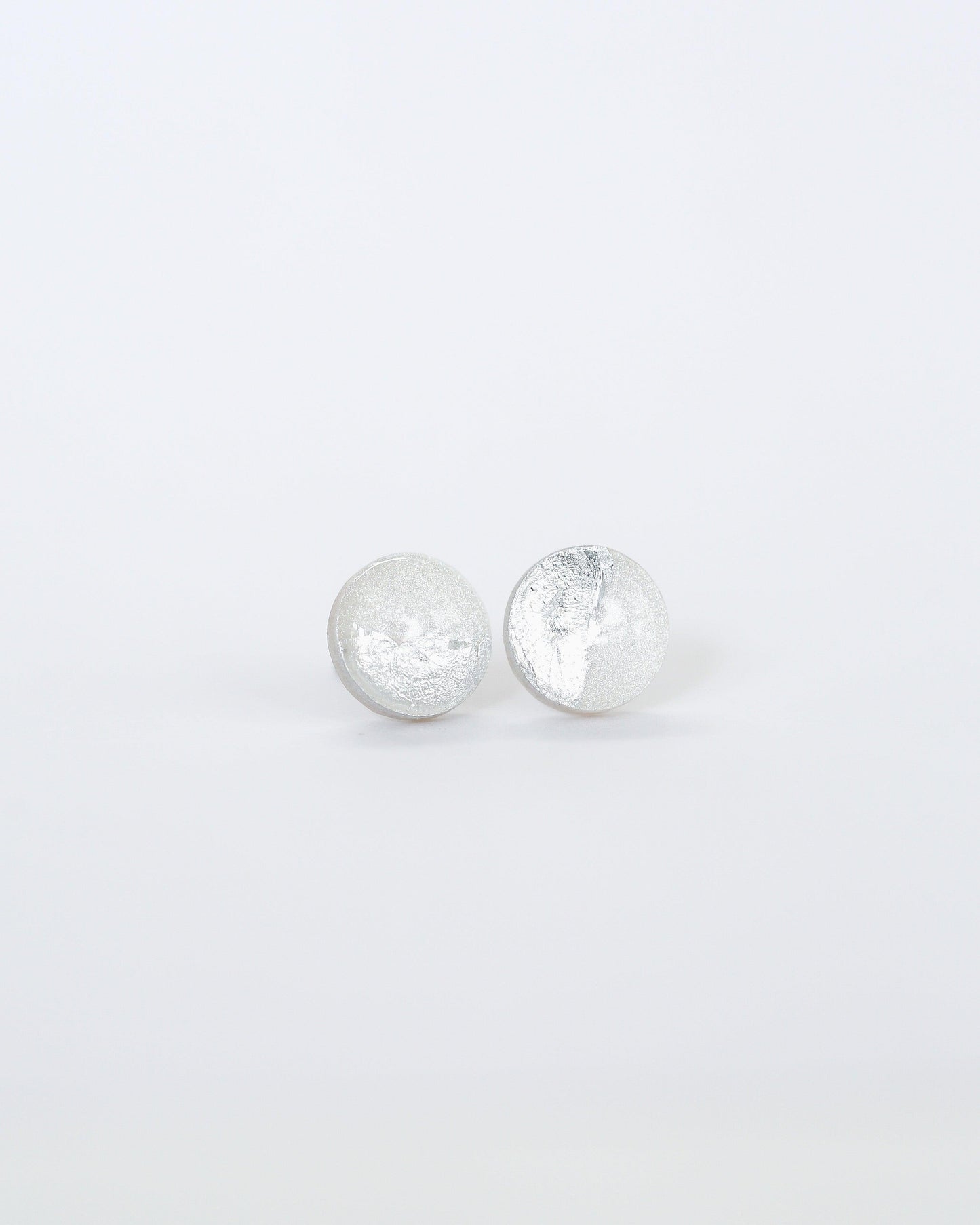 Delicate silver foil earrings - Ollijewelry