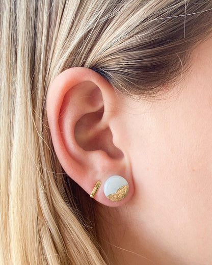 Delicate surgical steel earrings, Hypoallergenic studs for sensitive ears - Ollijewelry