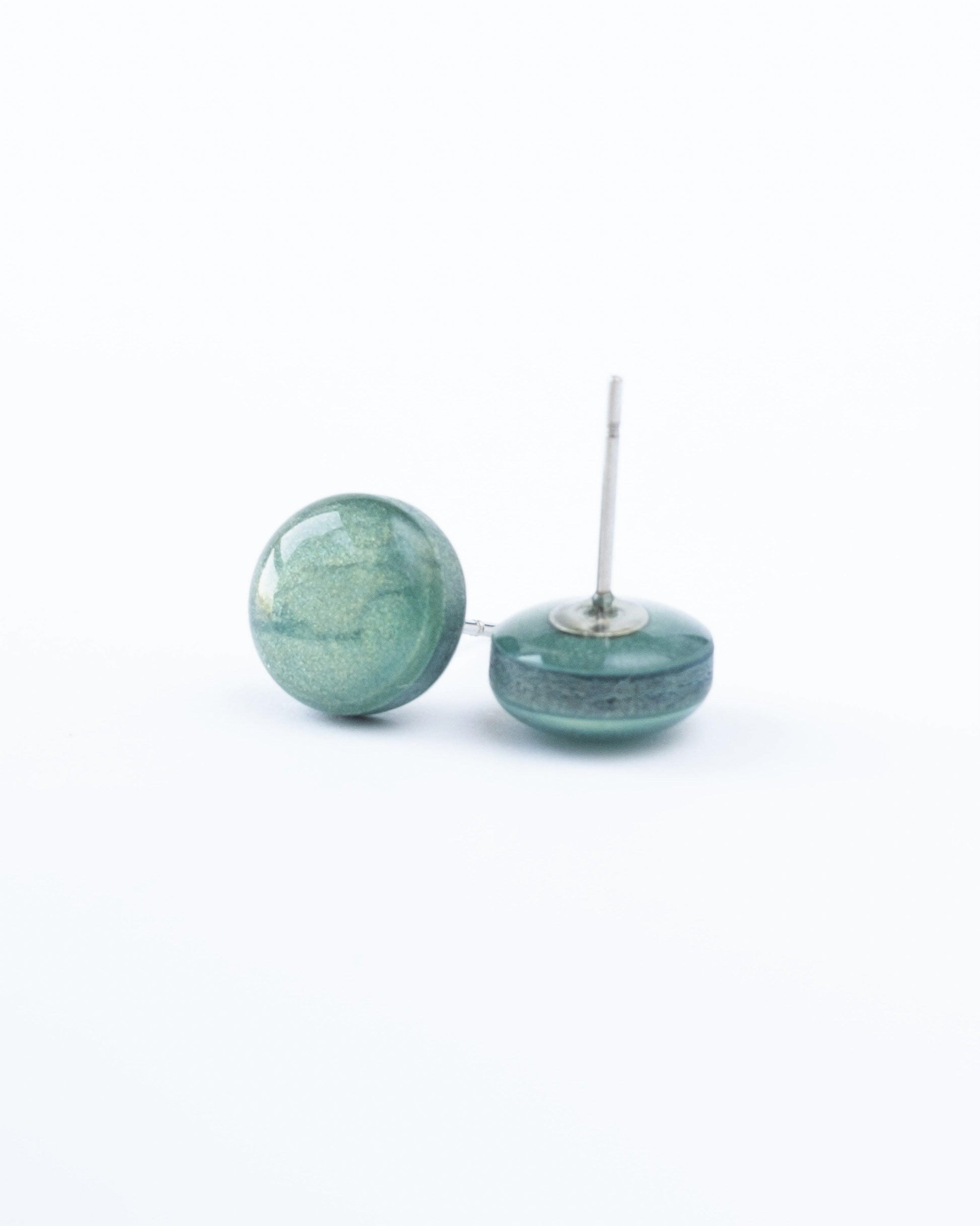 Green stellar stud earrings - Ollijewelry