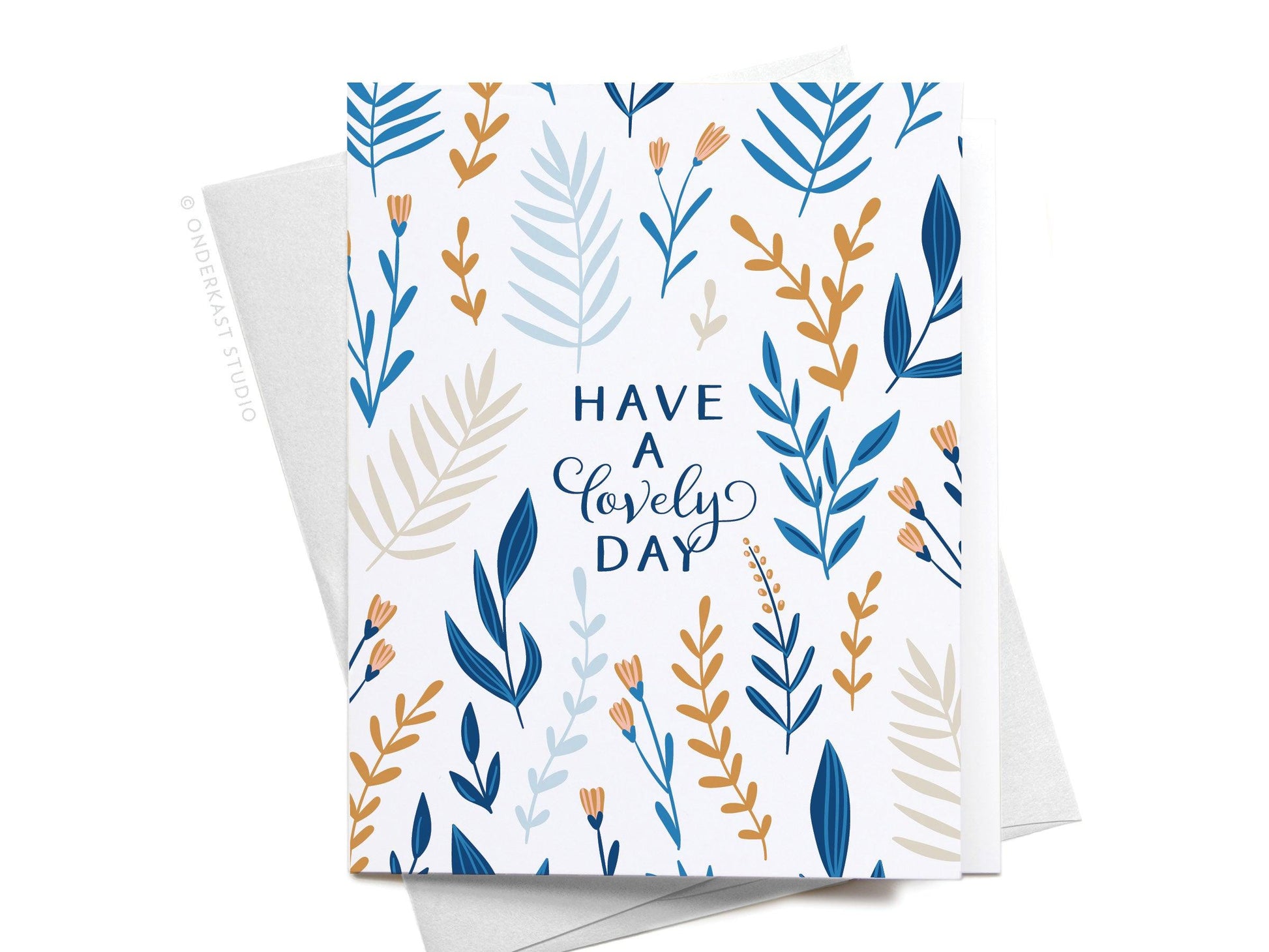 Have a Lovely Day Floral Pattern, Hand-illustrated greeting card - Ollijewelry