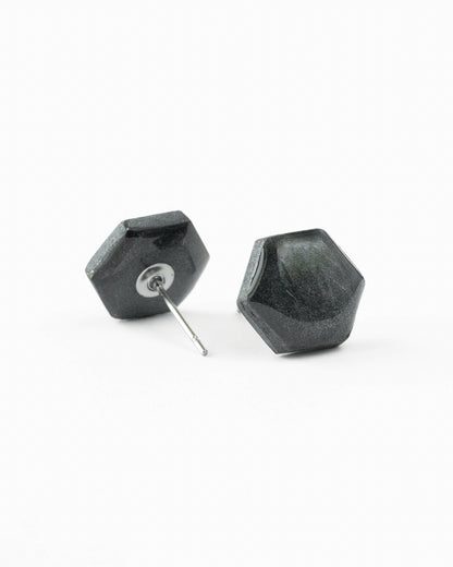 Hexagon delicate studs with surgical steel - Ollijewelry