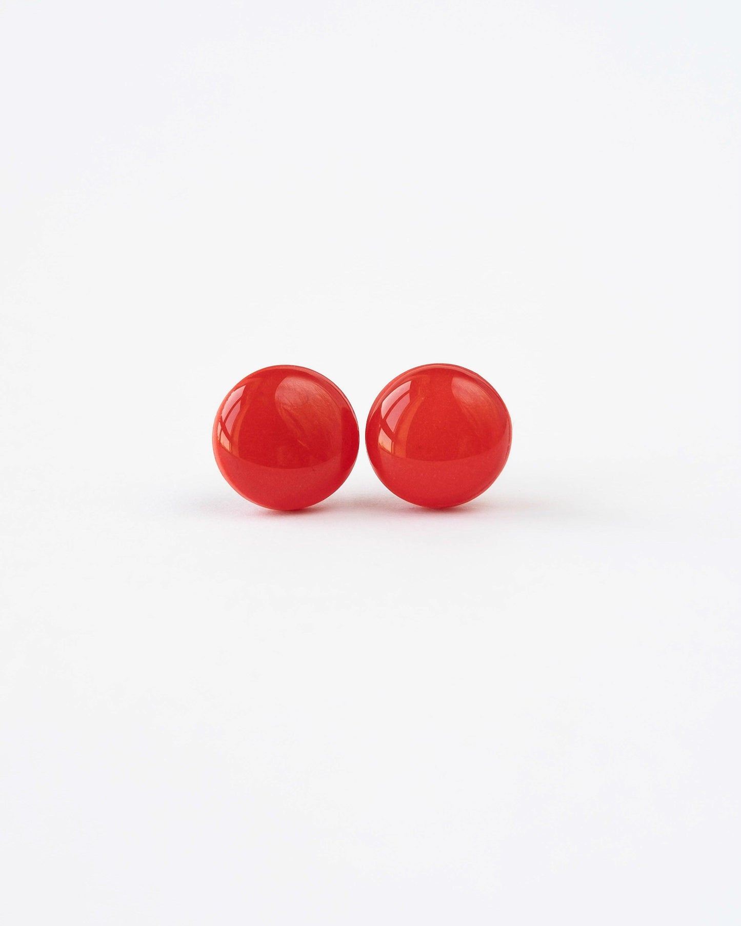 Hot red stud earrings - Ollijewelry