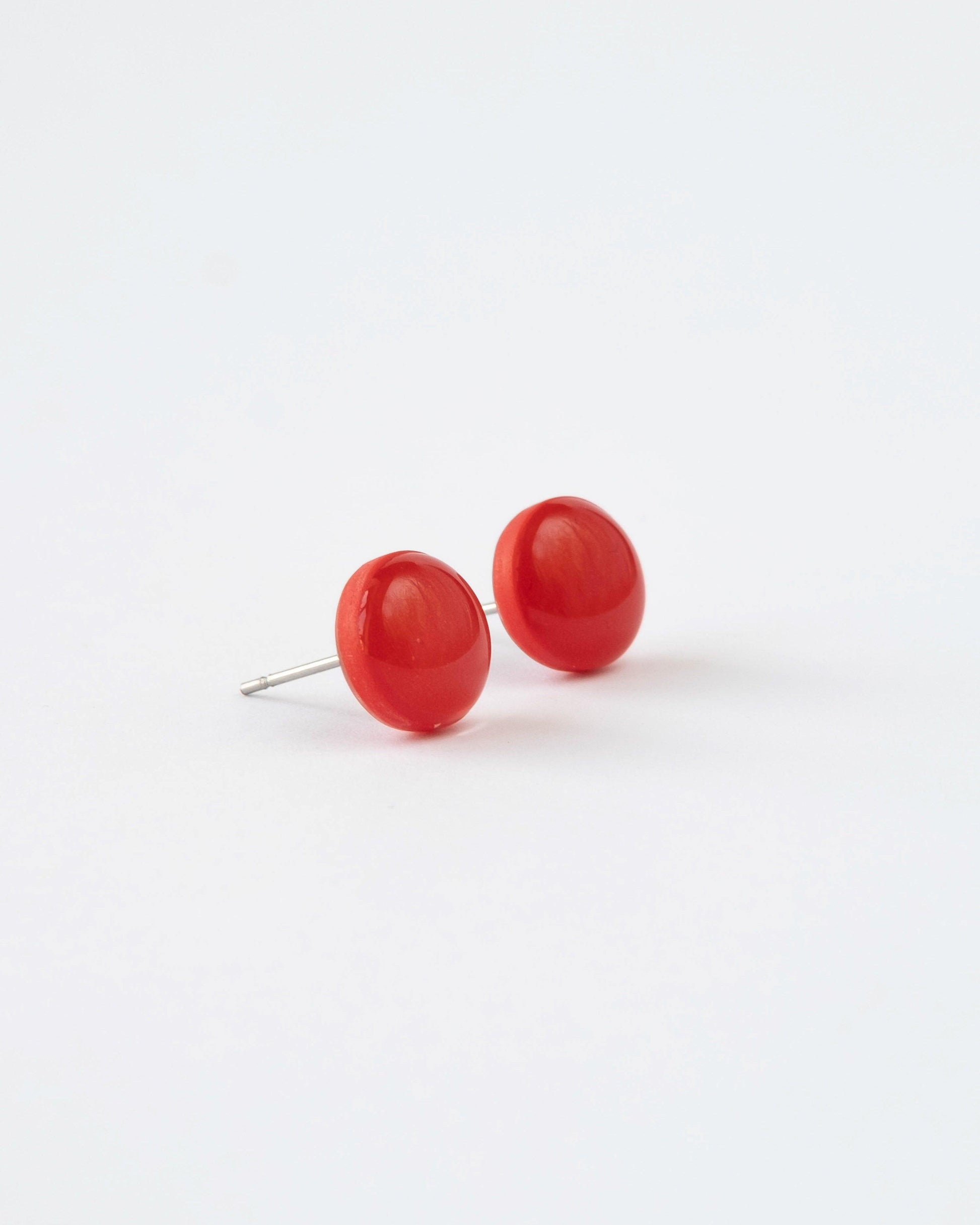 Hot red stud earrings - Ollijewelry