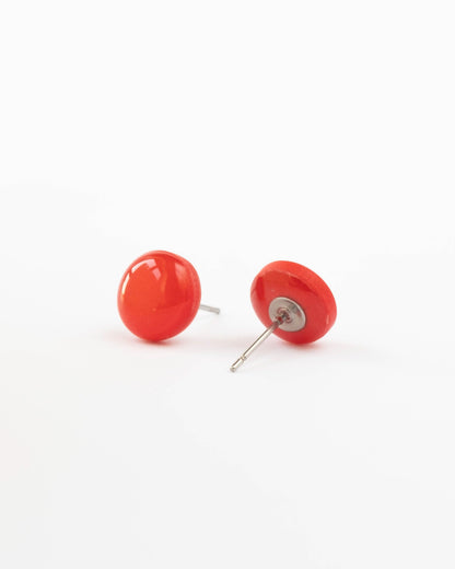 Hot red stud earrings - Ollijewelry