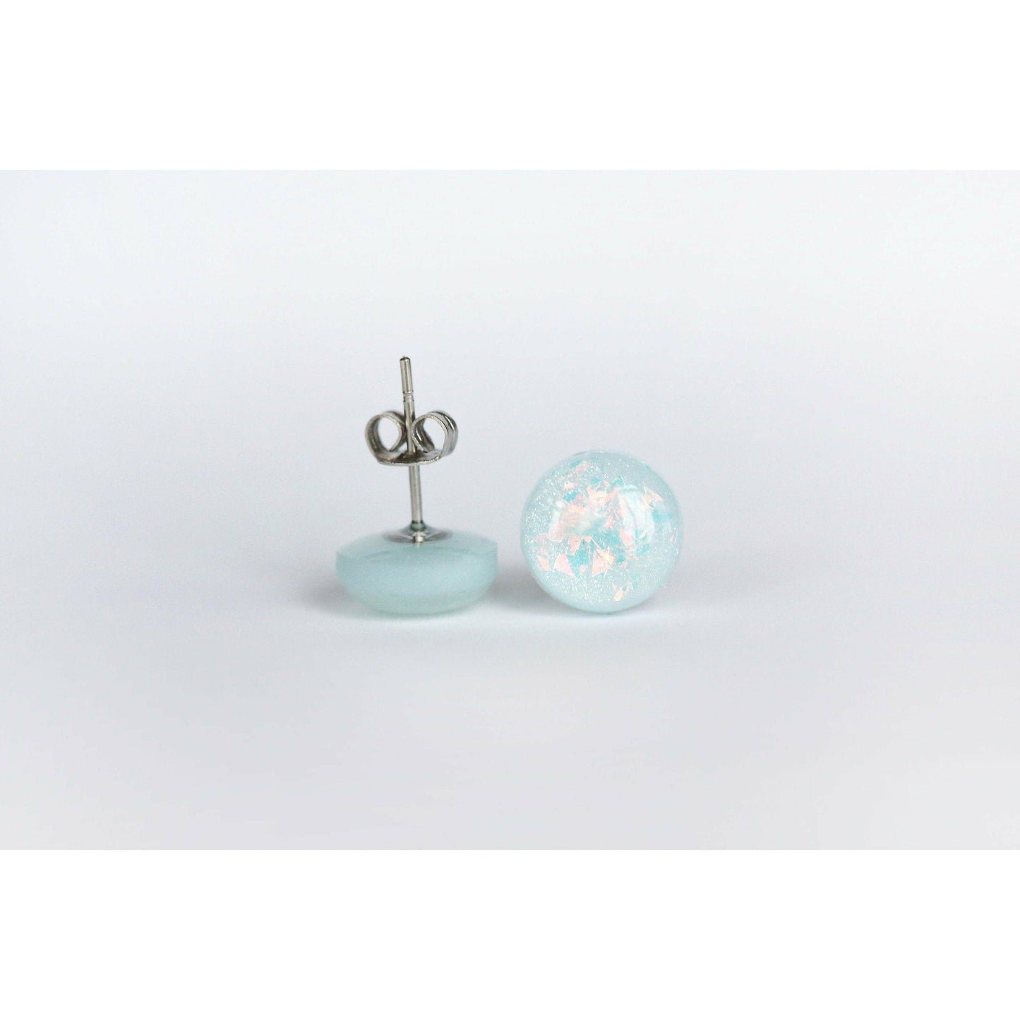 Sky blue sparkly earrings freeshipping - Ollijewelry