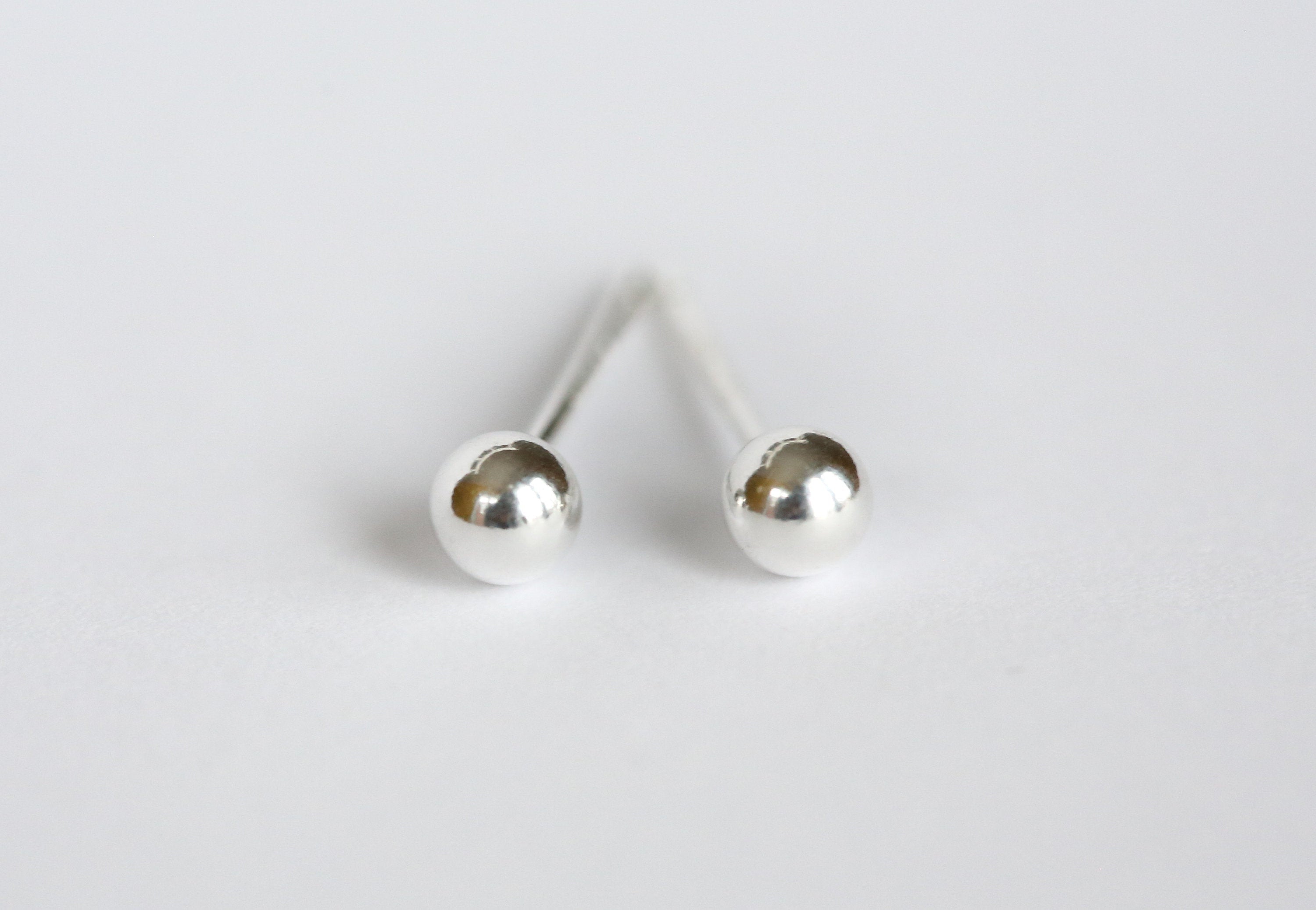 Ball silver earrings freeshipping - Ollijewelry
