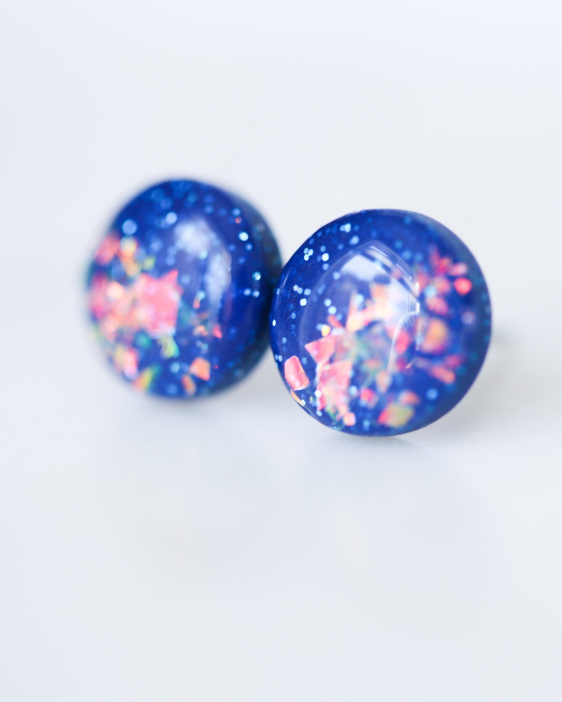 Blue under the stars studs earrings free shipping - Ollijewelry