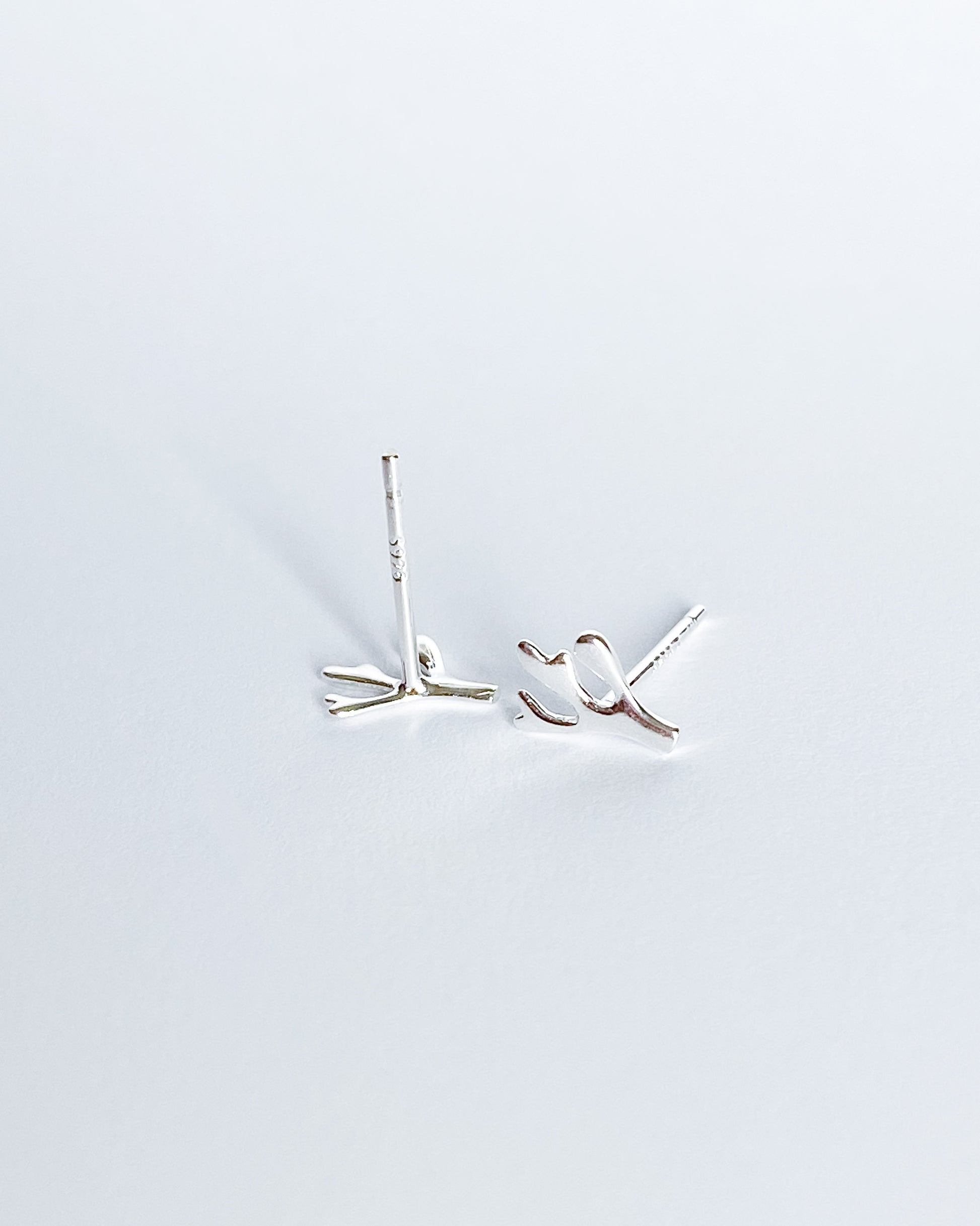 Tiny botanical earrings 925 sterling silver freeshipping - Ollijewelry
