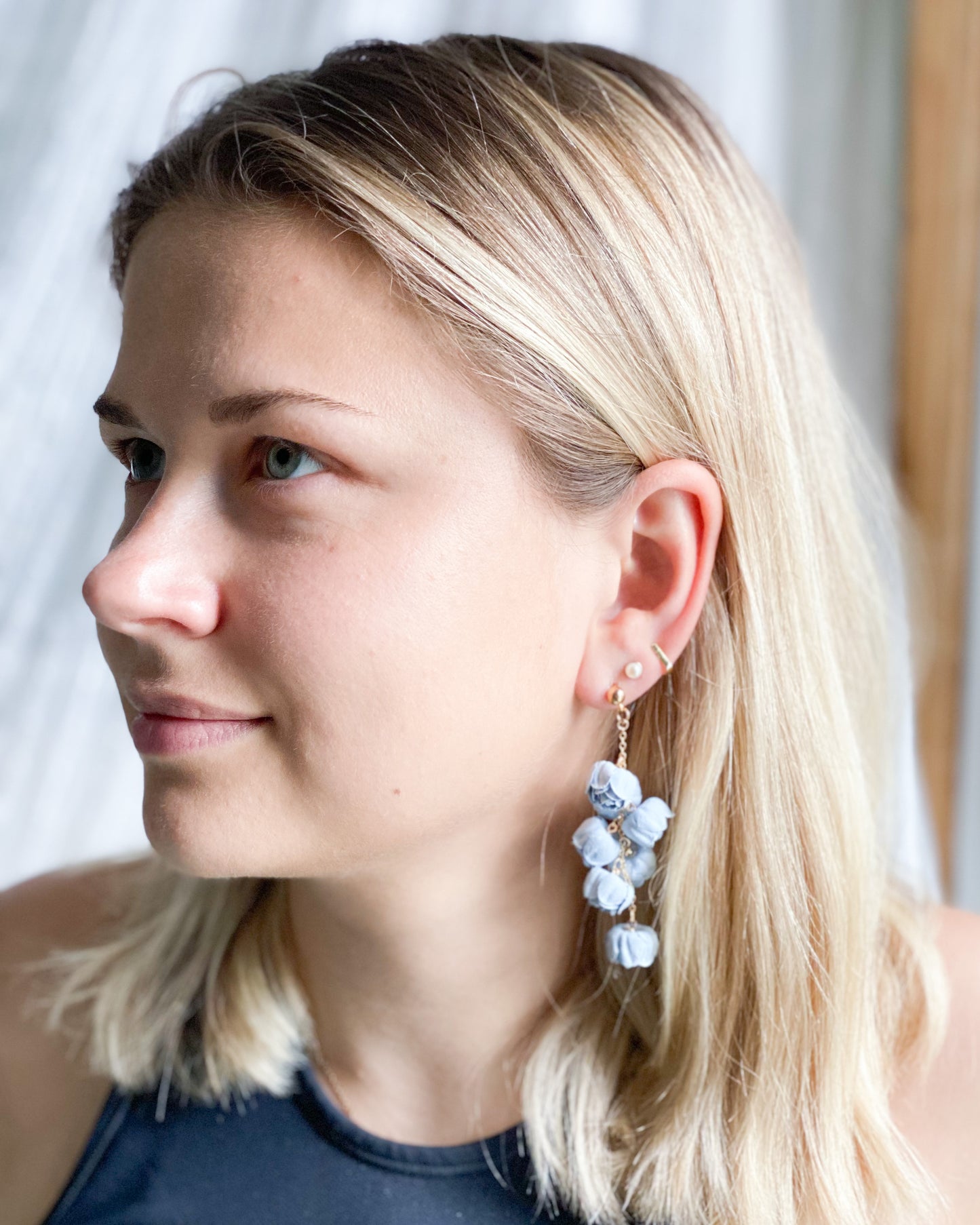 Helena floral statement earrings freeshipping - Ollijewelry