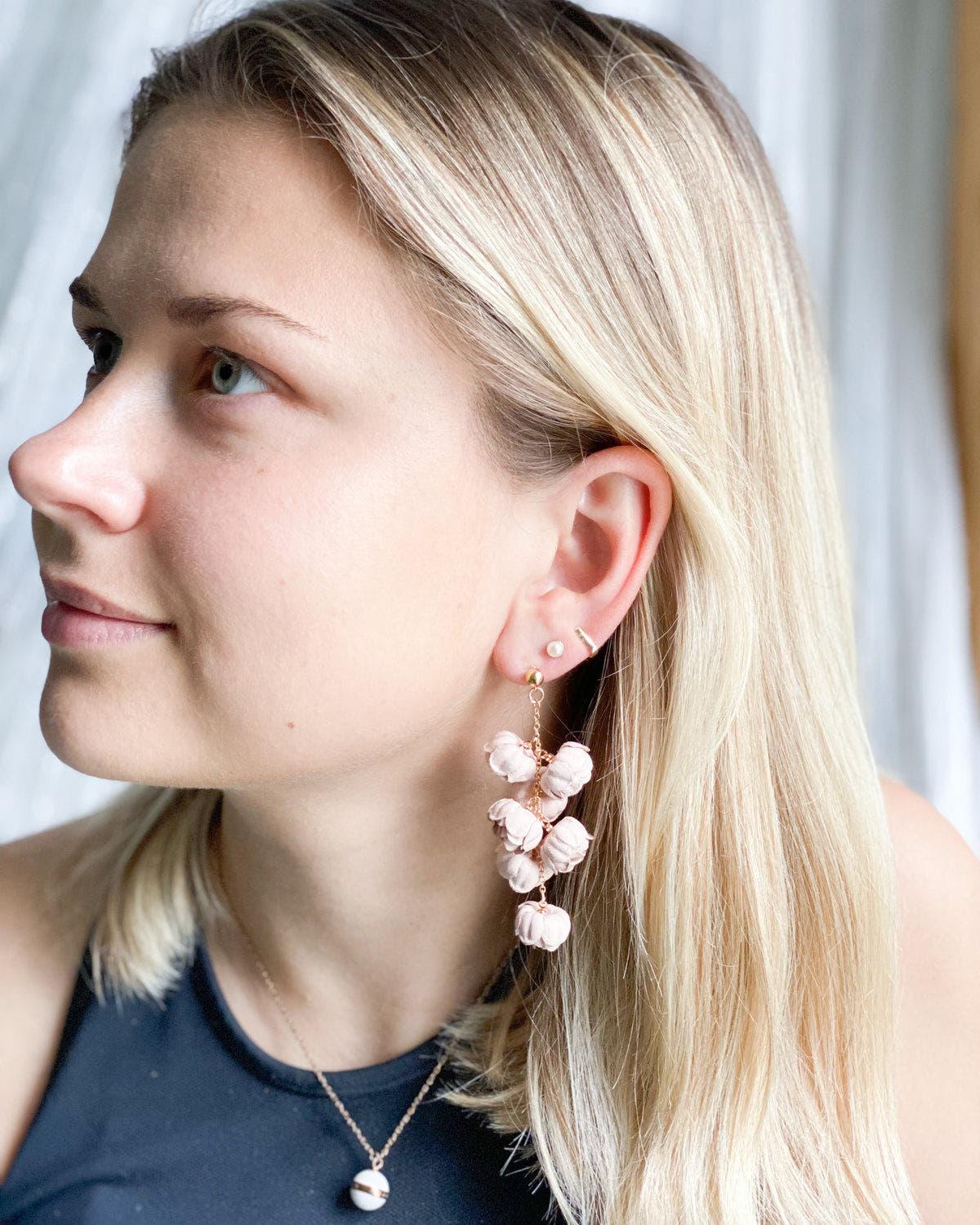 Floral statement earrings freeshipping - Ollijewelry