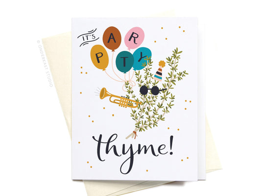 It's Party Thyme! Greeting Card - Ollijewelry