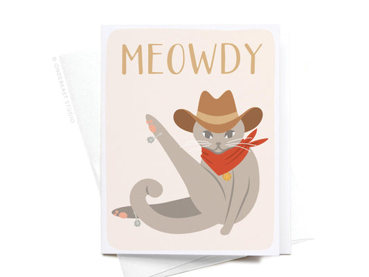 Meowdy Greeting Card - Ollijewelry