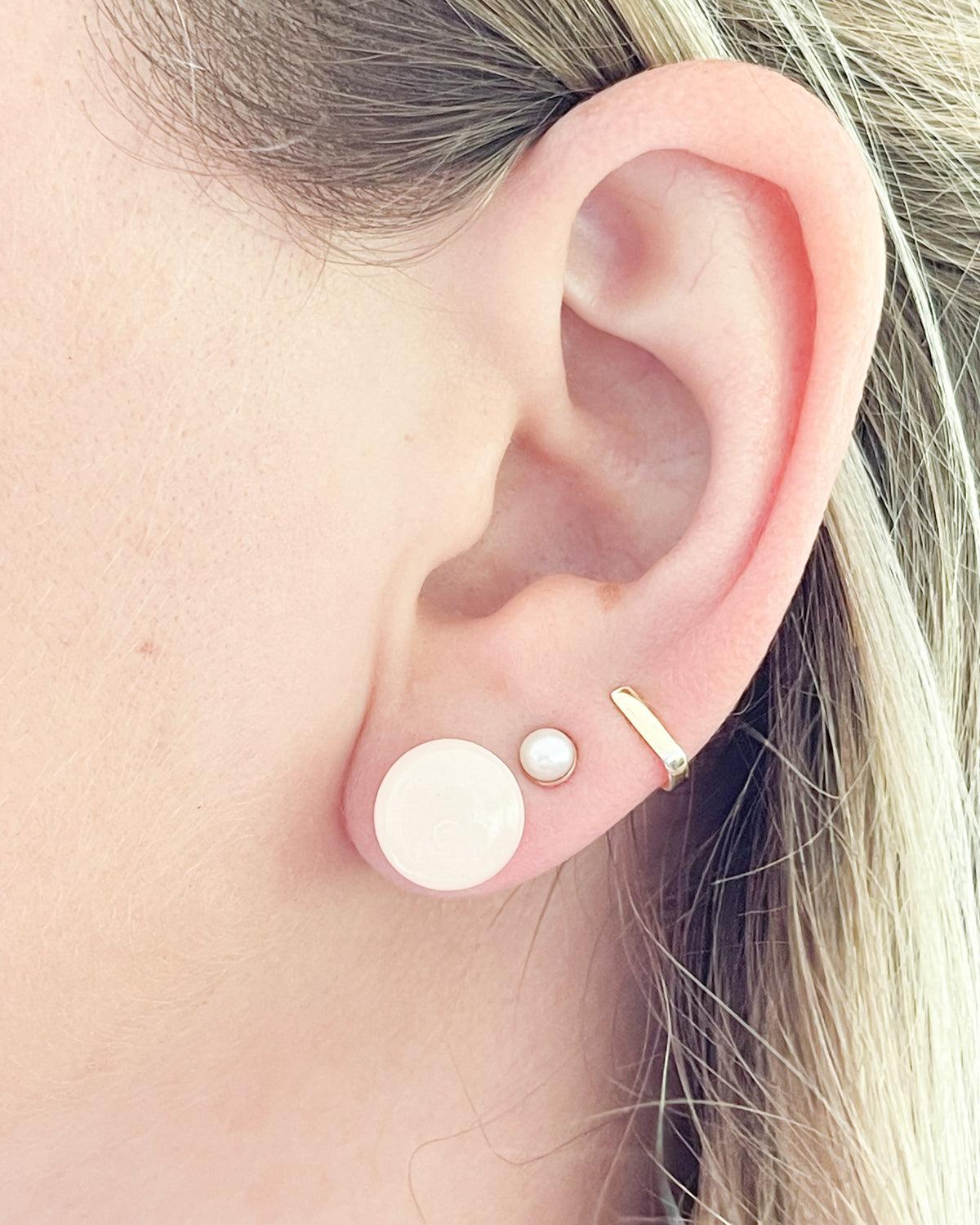 Nude stud earrings - Ollijewelry