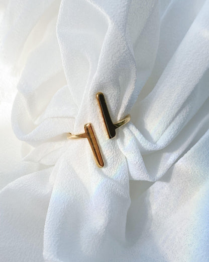 Parallel bar stylish ring - Ollijewelry