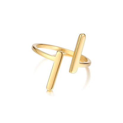 Parallel bar stylish ring - Ollijewelry