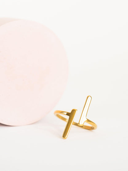 Parallel bar stylish ring - Ollijewelry