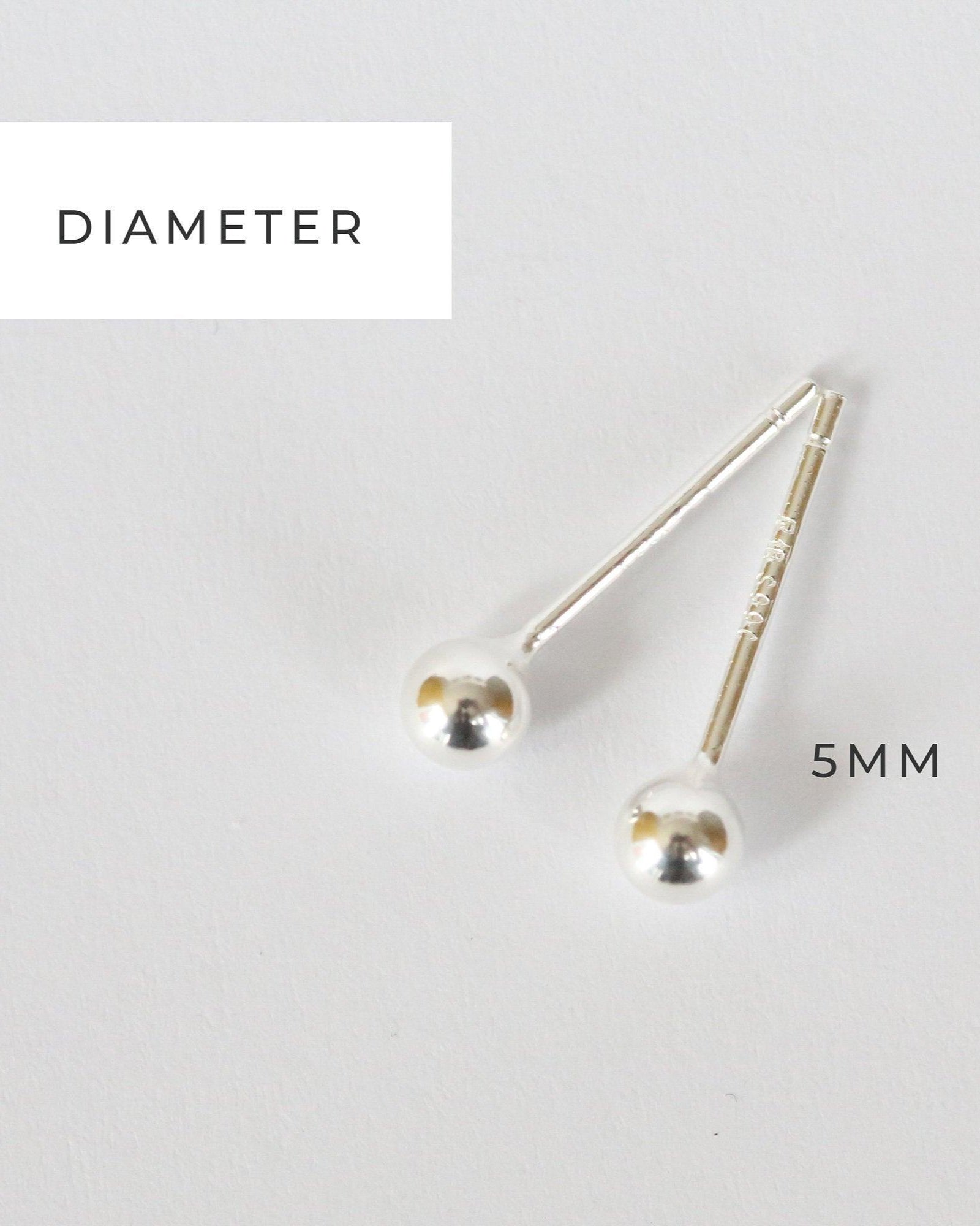 Silver stud earrings for sensitive ears - Ollijewelry