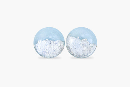 Sky blue stud earrings - Ollijewelry