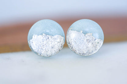 Sky blue stud earrings - Ollijewelry