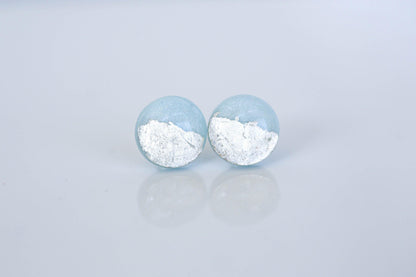 Sky blue stud earrings - Ollijewelry