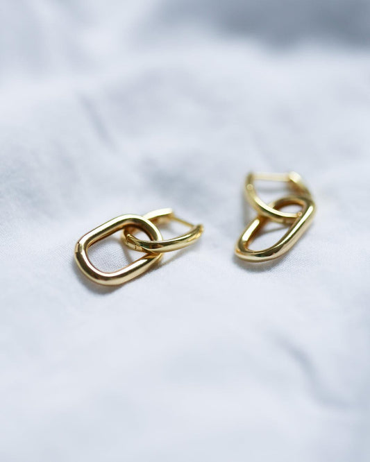 The Ella earrings made in gold - Ollijewelry