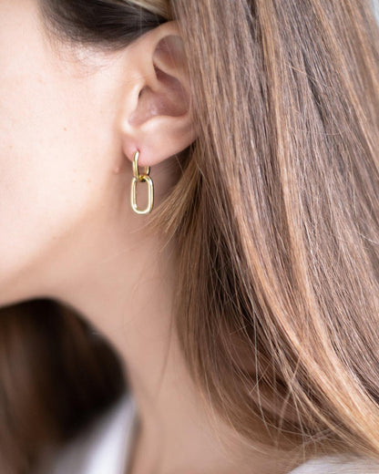 The Ella earrings made in gold - Ollijewelry