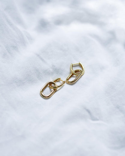 The Ella earrings made in gold - Ollijewelry