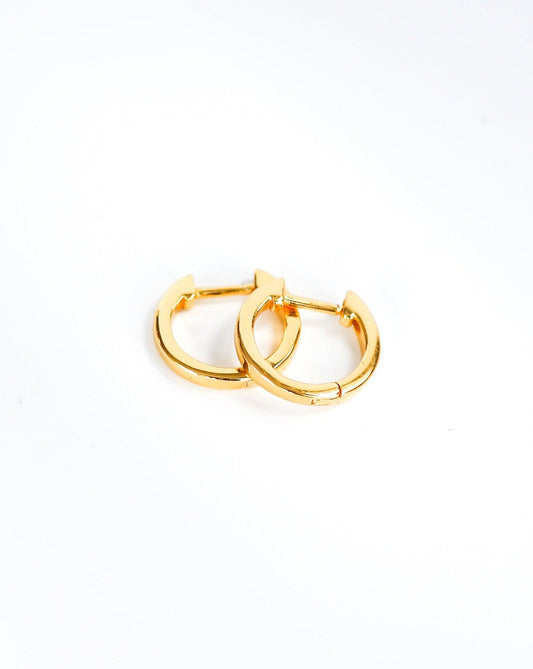 Tiny 18k gold hoop earrings - Ollijewelry