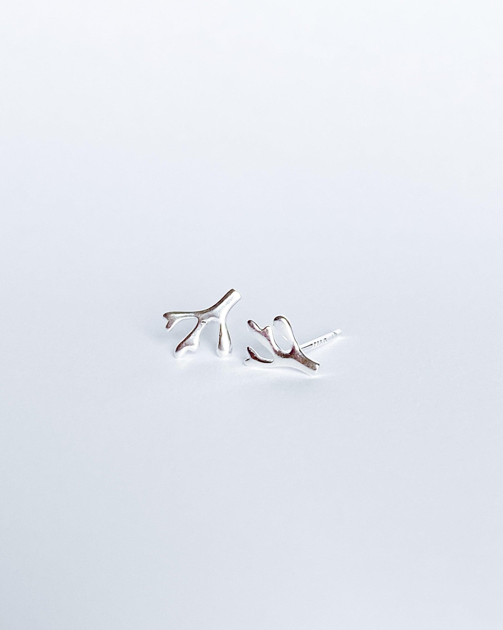 Tiny botanical earrings 925 sterling silver - Ollijewelry