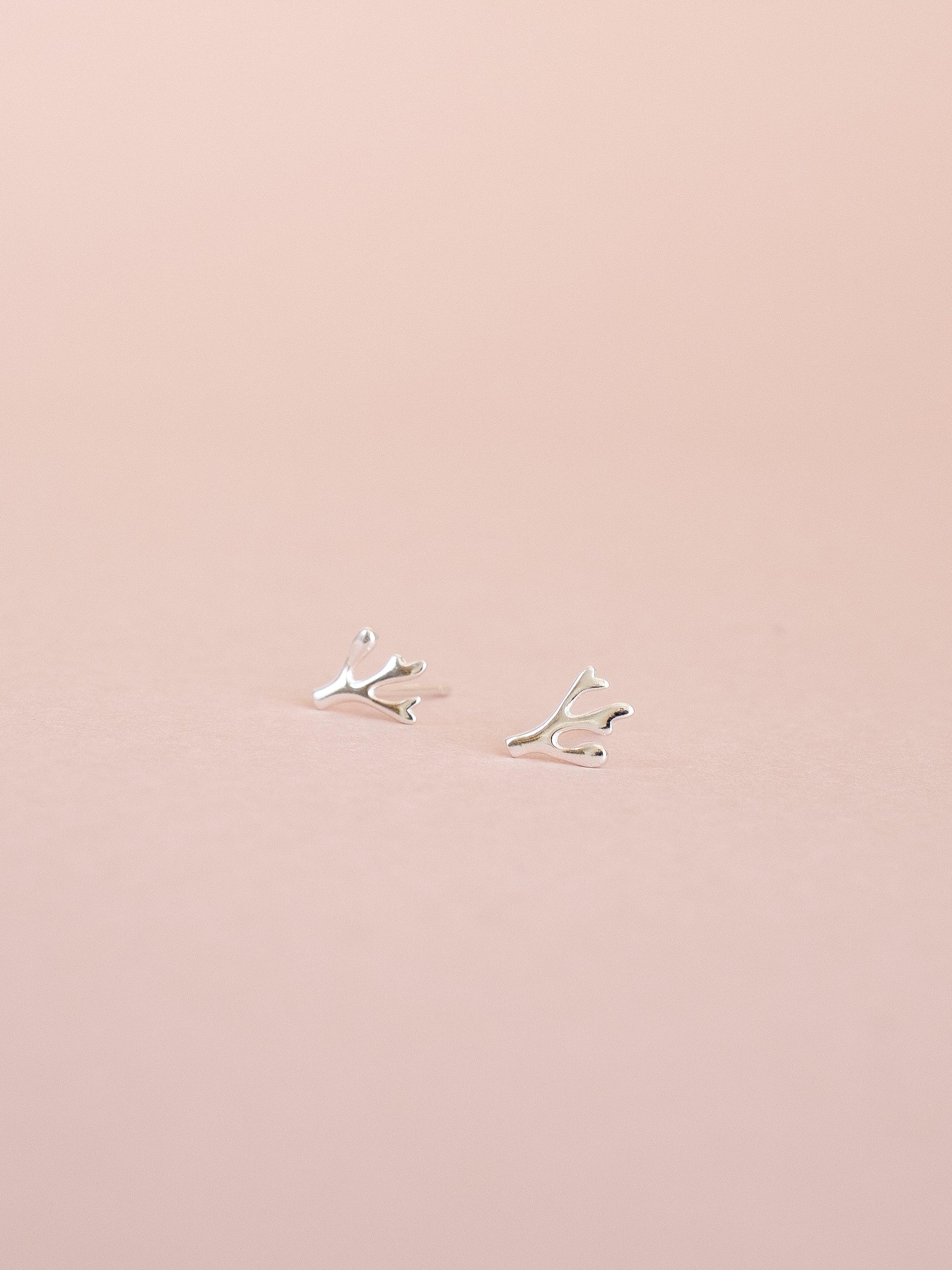 Tiny botanical earrings 925 sterling silver - Ollijewelry